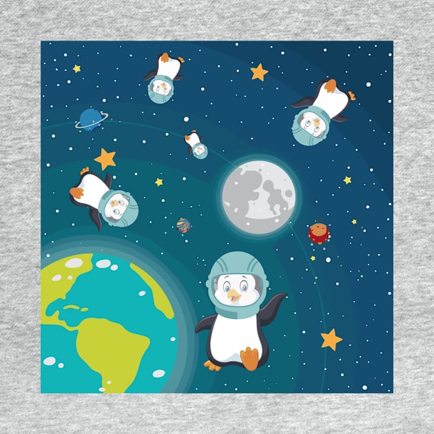 Penguin in space by ivaostrogonac